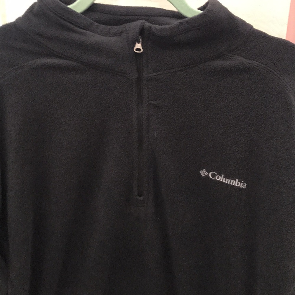 Columbia microfiber zip down front soft! fleece mens black size XXL - Picture 4 of 9